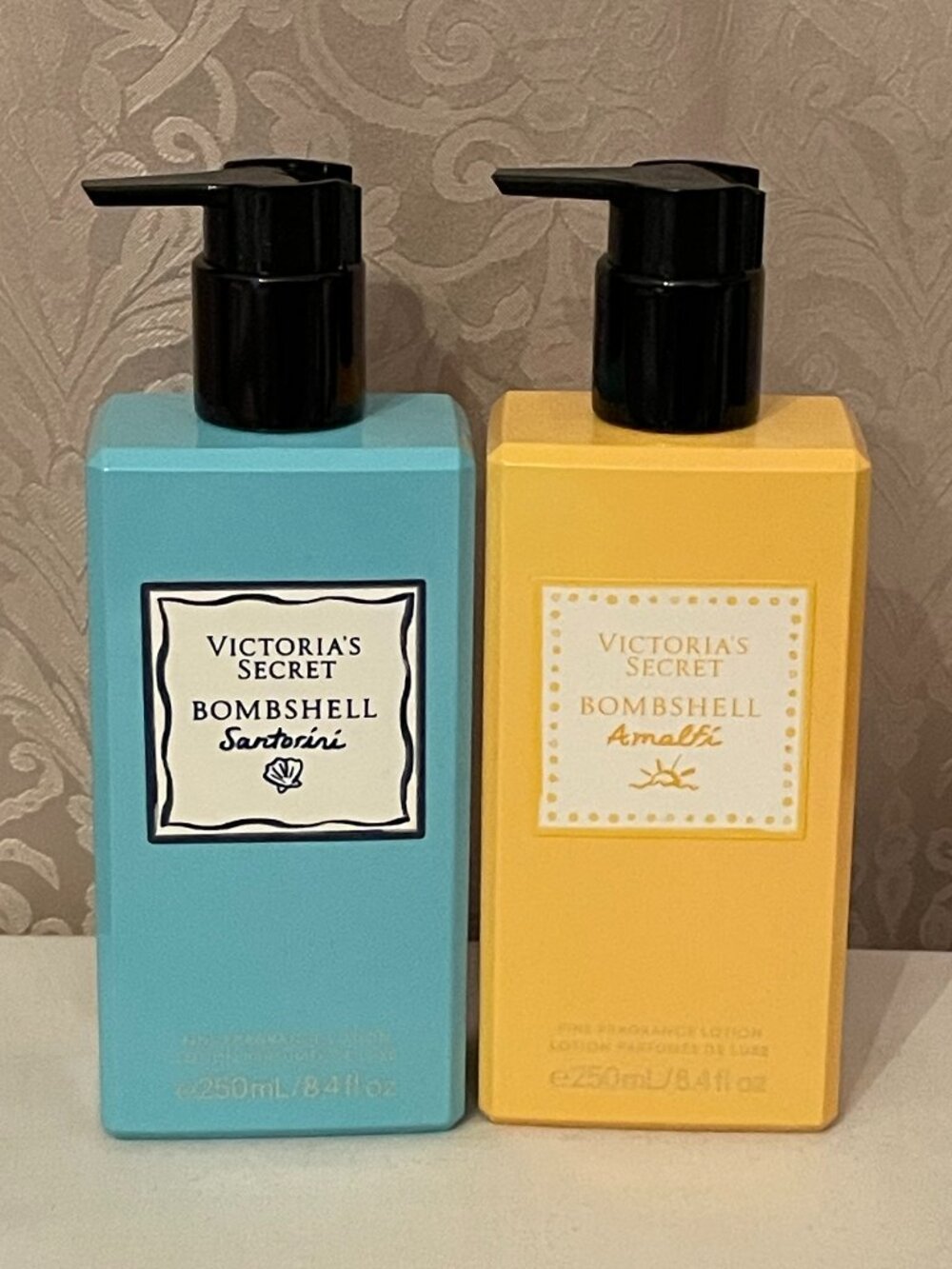 NEW! Victoria's Secret Bombshell Santorini & Amalfi Body Lotion Bundle of 2